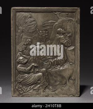 Christus im Garten Gethsemane, 1500. Hans Daucher (Deutsch, C. 1485-nach 1538). Kelheim Stein (feinkörnige Kalkstein); Insgesamt: 14,8 x 11,3 cm (5 13/16 x 4 7/16 in.). Stockfoto