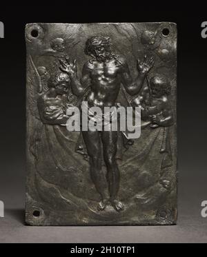 Ecce Homo (Siehe der Mann), C. 1600. Workshop oder Anhänger von Antonio Abondio (Italienisch, 1538-1591). Führen; gesamt: 8,3 x 6,4 cm (3 1/4 x 2 1/2 in.). Stockfoto