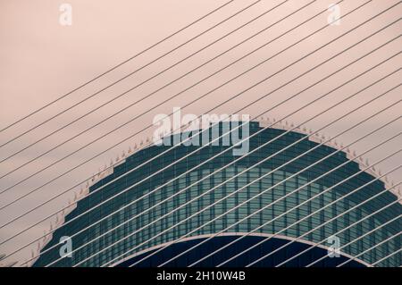 L'Àgora-Gebäude (2009). Stadt der Künste und Wissenschaften. Entworfen von Santiago Calatrava und Félix Candela. València. Spanien Stockfoto