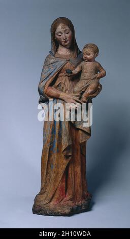 Madonna mit Kind, c. 1475. Antonio Rossellino (Italienisch, 1427-1479 ), und Workshop. Polychromierte Terrakotta; insgesamt 121.9 cm (48 in.). Stockfoto