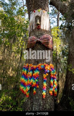 Hula Girl Tree - in der Nähe von Edisto Island, South Carolina, USA Stockfoto