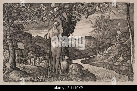 Die Braut, 1829. Edward Calvert (Großbritannien, 1799-1883). Gravur; Stockfoto