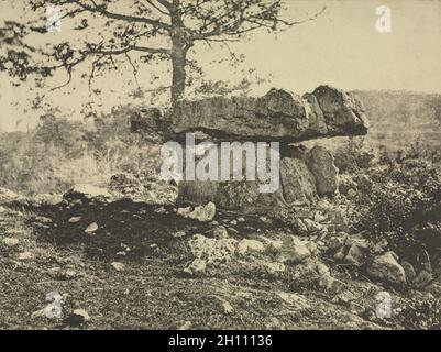 Dolmen, Cap Del Puetch, Ariège, Frankreich, C. 1865-1869. Arthur A. Taylor (Französisch, 1873). G. in Arosa et Cie-Prozess Drucken aus gewachstem Papier negativ; Bild: 33,1 x 24,7 cm (13 1/16 x 9 3/4 in.); verfilzt: 45,7 x 55,9 cm (18 x 22 in.). Stockfoto