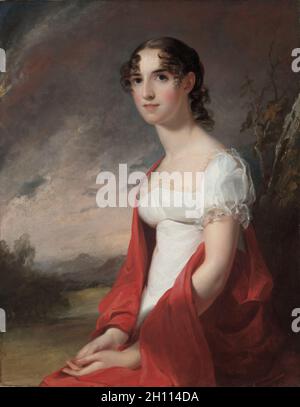 Portrait von Maria Sicard David, 1813. Thomas Sully (American, 1783-1872). Öl auf Leinwand, gerahmt: 121,9 x 103,5 x 15,3 cm (48 x 40 3/4 x 6 in.); ohne Rahmen: 89,5 x 69,8 cm (35 1/4 x 27 1/2 in.). Stockfoto