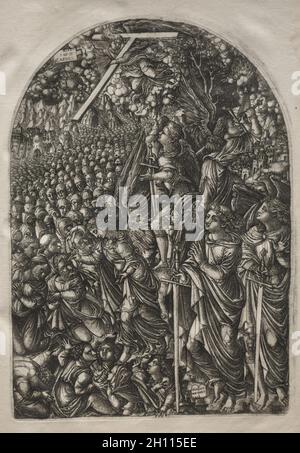 Die Apokalypse: Vier Engel halten die Winde zurück, 1546-1556. Jean-Bettdecke (Französisch, 1485-1561). Gravur; Stockfoto