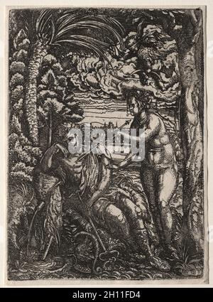 Venus und Merkur, c. 1520. Hans Burgkmair (Deutsch, 1473-1531). Ätzen; Stockfoto