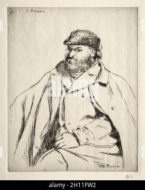 Paul Cézanne, 1874. Camille Pissarro (Französisch, 1830-1903). Ätzen; Stockfoto