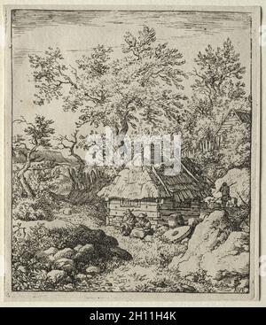 Der Mühlstein, 1636-75. Allart van Everdingen (Niederländisch, 1621-1675). Ätzen; Stockfoto