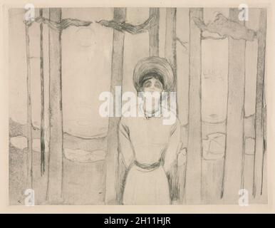 Sommernacht (The Voice), 1895. Edvard Munch (Norwegisch, 1863-1944). Ätzen und Platte mit Schleifpapier angeraut; Stockfoto