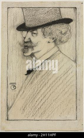 James McNeill Whistler, 1898. Ernest Haskell (American, 1876-1925). Tinte und Holzkohle und schwarze Tinte und Schwarz waschen. Stockfoto