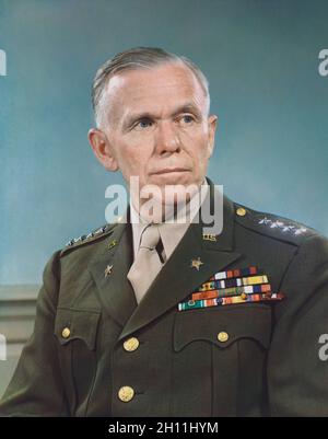 George C. Marshall (1880-1959), amerikanischer Militärführer und Staatsmann, Kopf- und Schulterporträt in Militäruniform, Harry Warnecke, 1944 Stockfoto