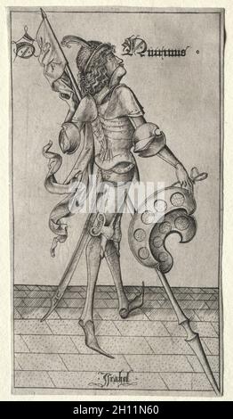 St. Quirinus, c. 1475. Israelhel van Meckenem (Deutsch, c. 1440-1503). Gravur; Stockfoto