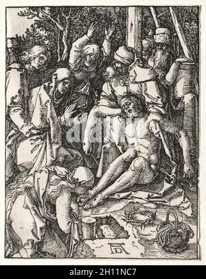 Die kleine Leidenschaft: Klagelieder, c. 1509-1510. Albrecht Dürer (Deutsch, 1471-1528). Holzschnitt; Stockfoto