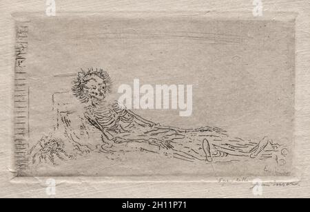 Mein Porträt im Jahr 1960, 1888. James Ensor (Belgier, 1860-1949). Ätzen; Stockfoto