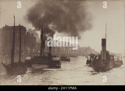 Untitled (Hafen Szene), C. 1880. Frank Wiese Sutcliffe (British, 1853-1941). Eiweiß Drucken von nassen Collodium negativ; Bild: 14,2 x 20,5 cm (5 9/16 x 8 1/16 in.); verfilzt: 40,6 x 50,8 cm (16 x 20 in.). Stockfoto