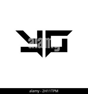 YD Monogram Logo Brief mit einfachen modernen Form Stil Design Vorlage Vektor isoliert auf weißem Hintergrund Stock Vektor