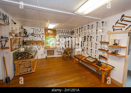 USA, Alaska, Haines, Hammer Museum, innen Stockfoto