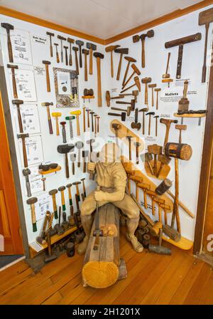 USA, Alaska, Haines, Hammer Museum, innen Stockfoto