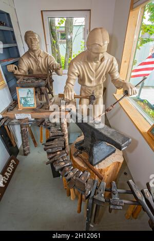 USA, Alaska, Haines, Hammer Museum, innen Stockfoto