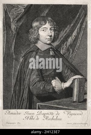 Jean Baptiste de Vignerod. Jean Morin (Französisch, 1600-1650). Ätzen; Stockfoto