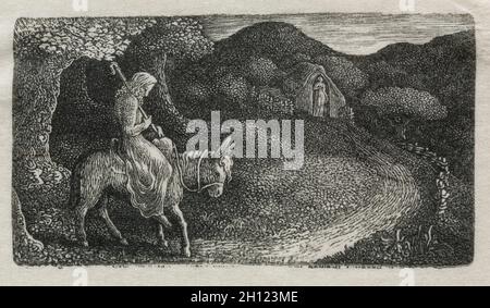 Die Rückkehr Nach Hause, 1829. Edward Calvert (Großbritannien, 1799-1883). Holzgravur; Stockfoto