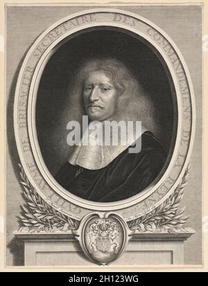 Guillaume de Brisacier, 1664. Antoine Masson (Französisch, 1636-1700). Gravur; Stockfoto