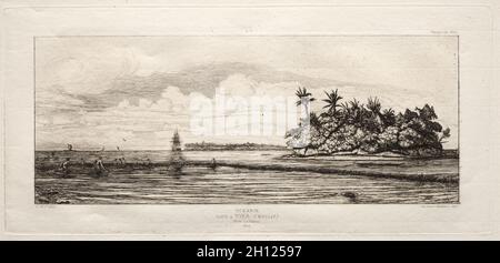 Oceanie, 1845. Charles Meryon (Französisch, 1821-1868). Ätzen; Stockfoto