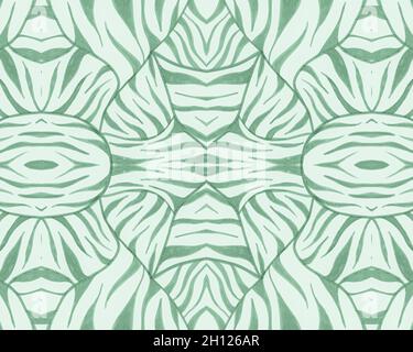 Grünes, Nahtloses Zebramuster. Abstrakt Afrikanisch Stockfoto