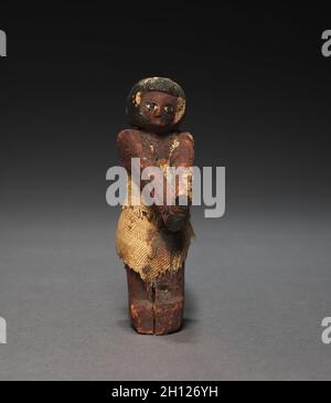 Sitzt Modell Sailor, C. 2.000 bis 1.000 v. Chr.. Ägypten, Mittleres Reich, späte 11. Dynastie (2040-1980 v. Chr.) bis zum frühen 12. Dynastie (1980-1951 v. Chr.). Lackiert, Sycamore fig; Durchschnitt: 11 cm (4 5/16 in.). Stockfoto