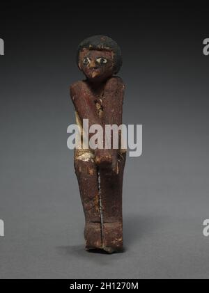 Sitzt Modell Sailor, C. 2.000 bis 1.000 v. Chr.. Ägypten, Mittleres Reich, späte 11. Dynastie (2040-1980 v. Chr.) bis zum frühen 12. Dynastie (1980-1951 v. Chr.). Lackiert, Sycamore fig; Durchschnitt: 11 cm (4 5/16 in.). Stockfoto