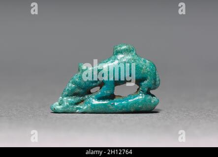 Amulett der eine Spitzmaus, 715-332 BC. Ägypten, Spätzeit. Turquoise Green Fayence; Insgesamt: 1 cm (3/8 in.). Stockfoto