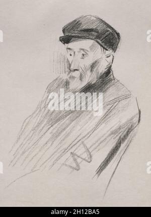 Portrait of Renoir, Third Plate, 1905. Jean Louis Forain (Französisch, 1852-1931). Lithographie; Stockfoto