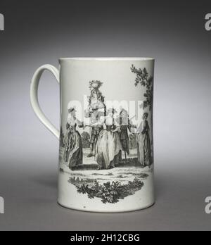 Cann, C. 1770. England, 18. Keramik; gesamt: 15,5 x 10,3 x 14,2 cm (6 1/8 x 4 1/16 x 5 9/16 in.). Stockfoto