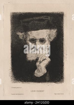 Léon Cogniet, 1881. Léon Bonnat (Französisch, 1833-1922). Ätzen; Stockfoto