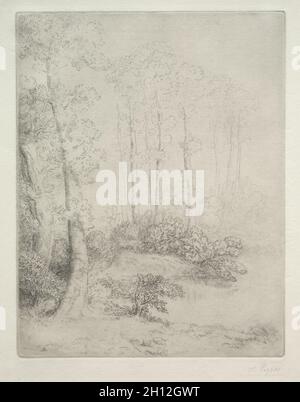 Rand des Wassers (Au Bord de L'Eau). Alphonse Legros (Französisch, 1837-1911). Ätzen; Stockfoto