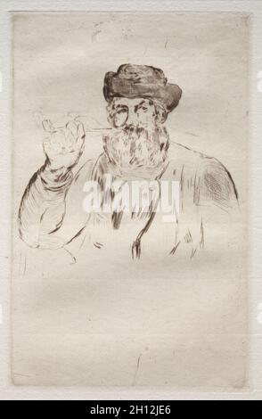Le fumeur, 1866. Edouard Manet (Französisch, 1832-1883). Trockenpunkt; Stockfoto