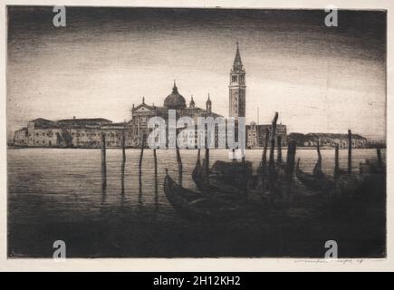 San Giorgio Maggiore, 1910. Mortimer Menpes (British, 1860-1938). Ätzen; Blatt: 23,6 x 44,4 cm (9 5/16 x 17 1/2 in.); Plattenrand: 20,2 x 30,3 cm (7 15/16 x 11 15/16 in.). Stockfoto