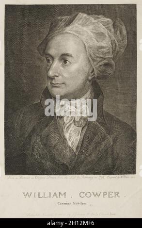 William Cowper, 1802. William Blake (Großbritannien, 1757-1827). Gravur; Stockfoto