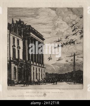 Die Admiralität, Paris, 1865. Charles Meryon (Französisch, 1821-1868). Ätzen; Stockfoto