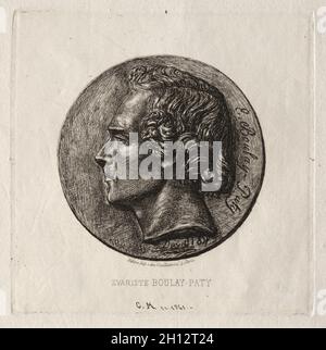 Evariste Boulay-Paty; ein Dichter, 1861. Charles Meryon (Französisch, 1821-1868). Ätzen; Stockfoto