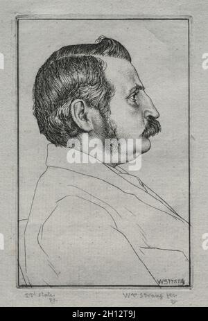 Henry Austin Dobson, Nr. 2, 1894. William Strang (Großbritannien, 1859-1921). Ätzen; Stockfoto