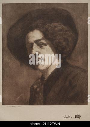 James McNeill Whistler, 1888. Henri Charles Guérard (Französisch, 1846-1897). Ätzen; Stockfoto