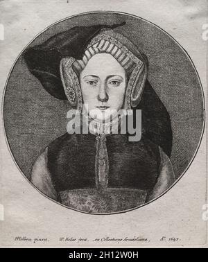 Katharina von Aragon, 1647. Wenceslaus Hollar (Böhmisch, 1607-1677). Ätzen; Stockfoto