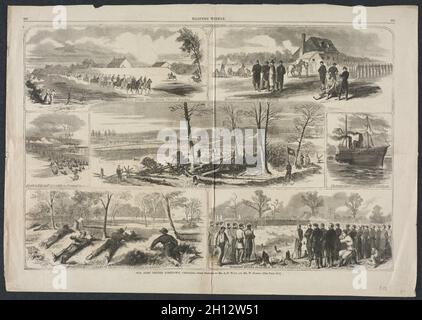 Unsere Armee vor Yorktown, Virginia, 1862. Winslow Homer (Amerikanisch, 1836-1910). Holzgravur; Stockfoto