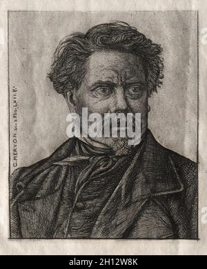 Benjamin Fillon, man of Letters, 1862. Charles Meryon (Französisch, 1821-1868). Ätzen; Stockfoto