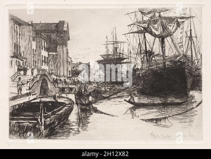 Venedig, 1880. Otto H. Bacher (Amerikaner, 1856-1909). Ätzen; Stockfoto