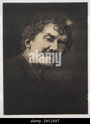 James MacNeill Whistler. Mortimer Menpes (Großbritannien, 1860-1938). Trockenpunkt; Stockfoto