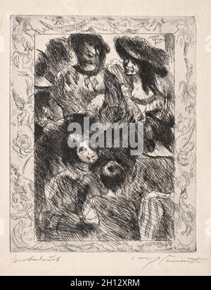 Weislingen und Adelheid: Illustration für Goetz von Berlichingen, 1920-1921. Lovis Corinth (Deutsch, 1858-1925). Ätzen; Stockfoto