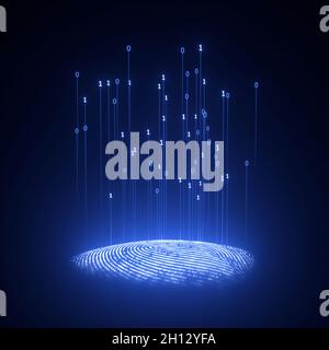 Biometrische Sicherheit, konzeptionelle Illustration Stockfoto