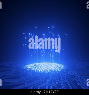 Biometrische Sicherheit, konzeptionelle Illustration Stockfoto